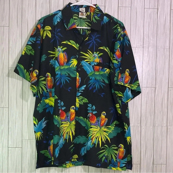 Rima Signature No‑Iron Wrinkle‑Free Beach Shirt – Men’s Size L Tropical Casual - Picture 7 of 7